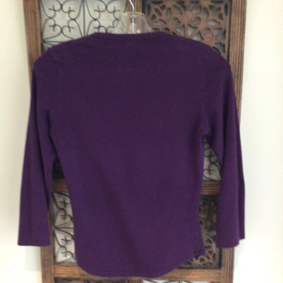 Authentic Burberry London 100% Cotton Purple top - Size XS / XXS - Picture 5 of 15